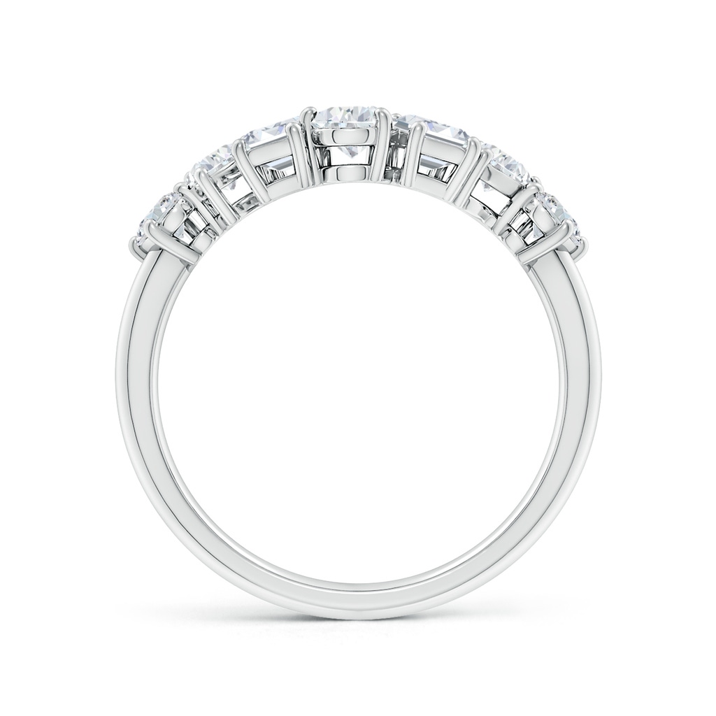 5x3mm FGVS Lab-Grown Multi-Shape Diamond Contoured Wedding Ring in White Gold Side 199