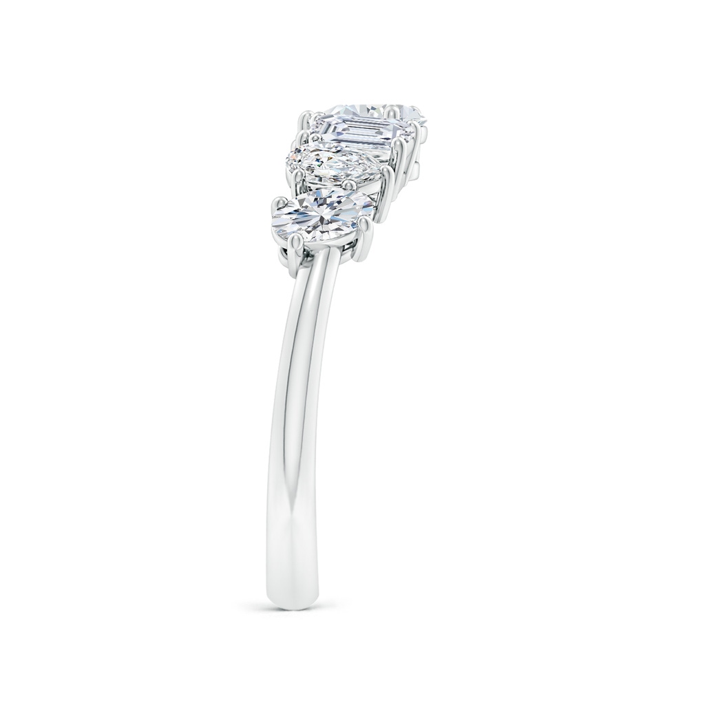5x3mm FGVS Lab-Grown Multi-Shape Diamond Contoured Wedding Ring in White Gold Side 299