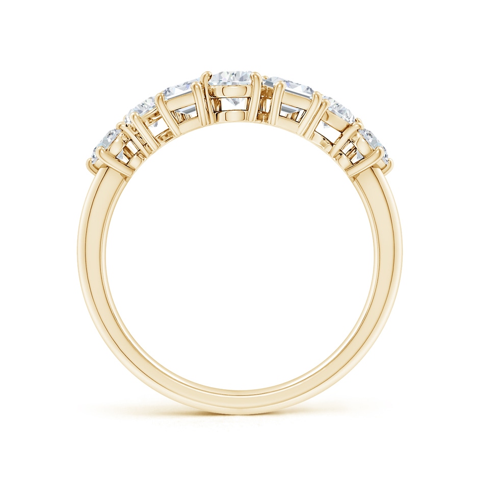 5x3mm FGVS Lab-Grown Multi-Shape Diamond Contoured Wedding Ring in Yellow Gold side 199