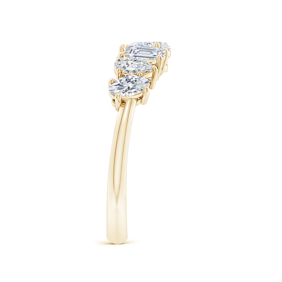 5x3mm FGVS Lab-Grown Multi-Shape Diamond Contoured Wedding Ring in Yellow Gold side 299