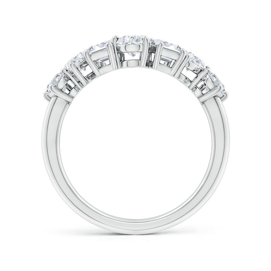 6x4mm FGVS Lab-Grown Multi-Shape Diamond Contoured Wedding Ring in 18K White Gold side 199