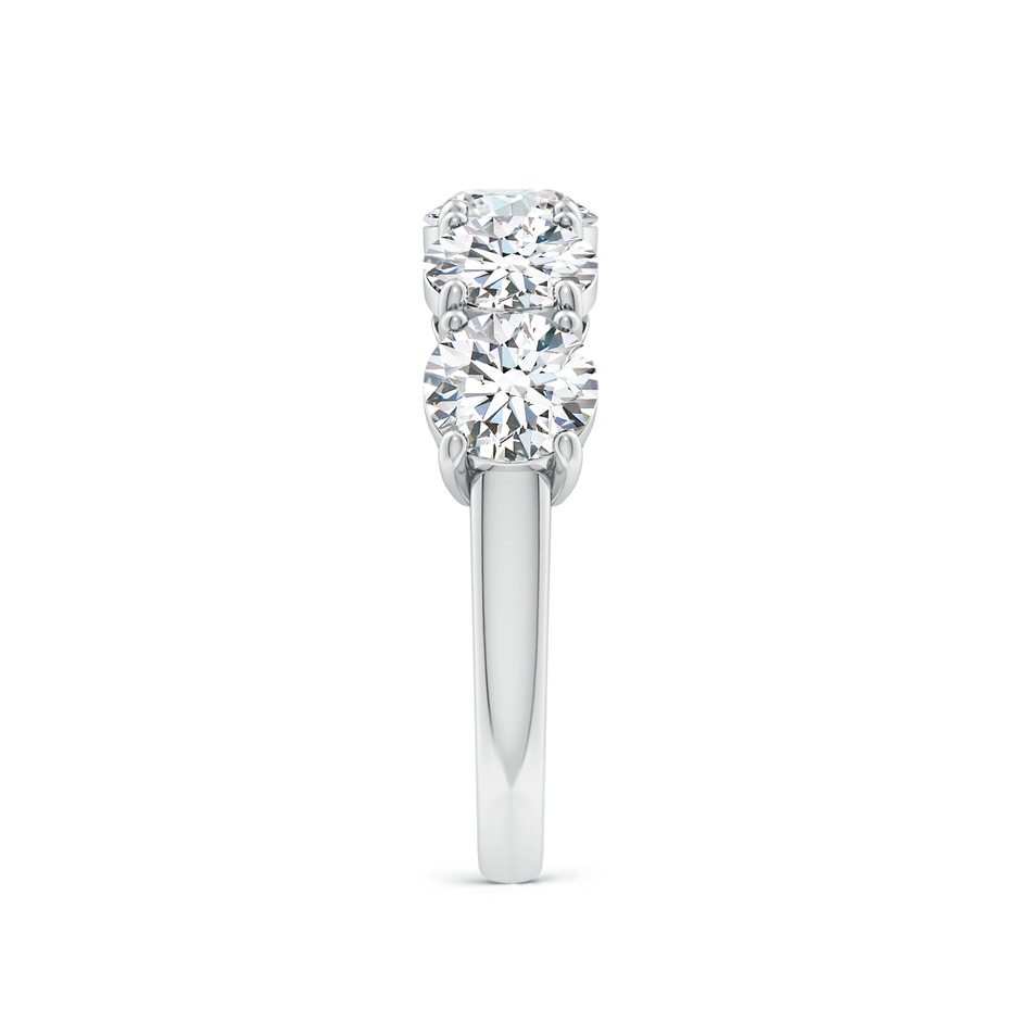 5.9mm FGVS Lab-Grown Round Diamond Five Stone Classic Anniversary Ring in P950 Platinum side 299