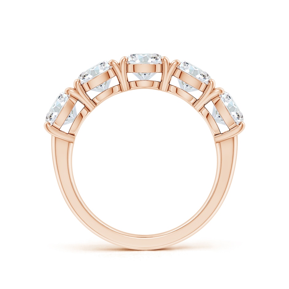 5.9mm FGVS Lab-Grown Round Diamond Five Stone Classic Anniversary Ring in Rose Gold side 199