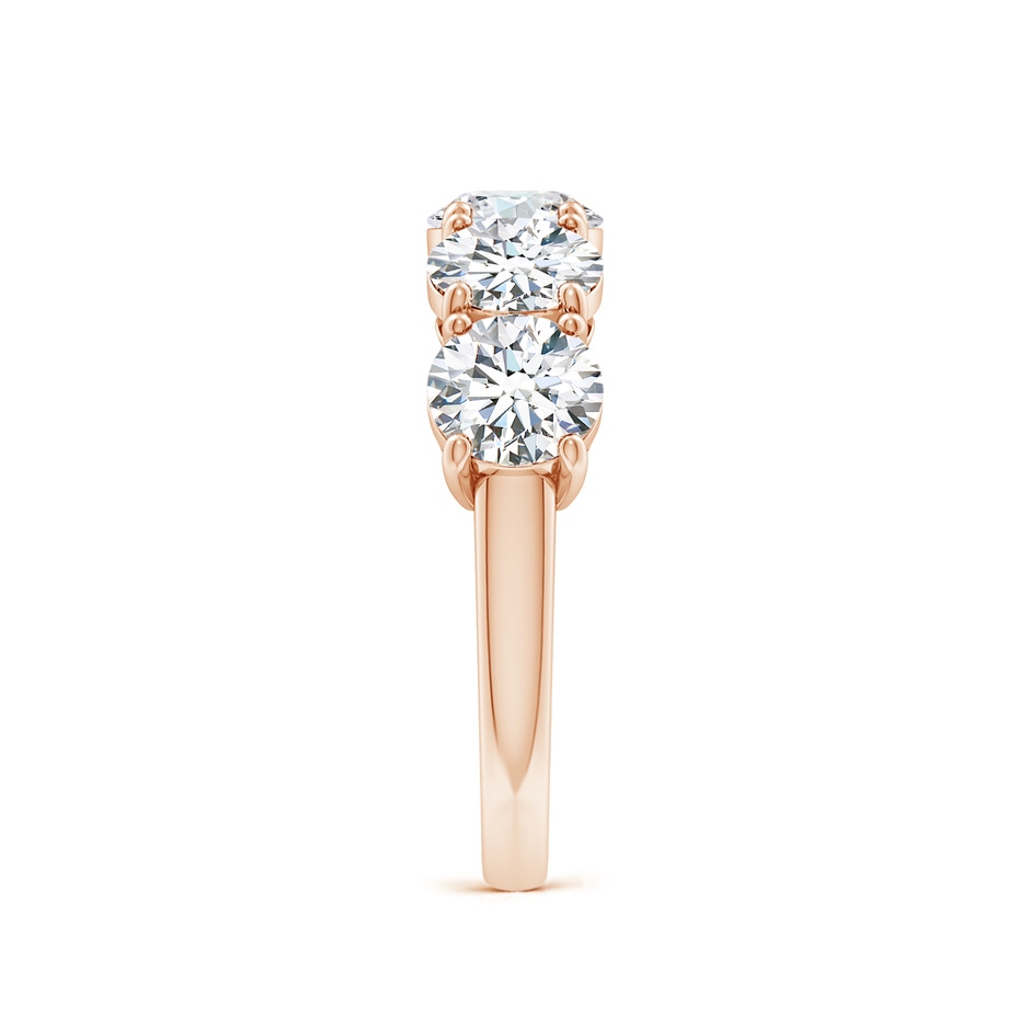5.9mm FGVS Lab-Grown Round Diamond Five Stone Classic Anniversary Ring in Rose Gold side 299