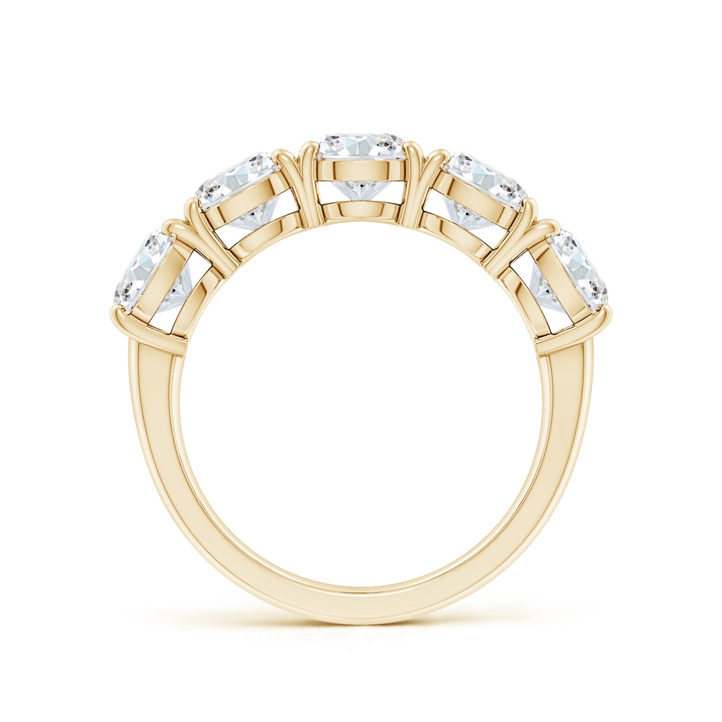 5.9mm FGVS Lab-Grown Round Diamond Five Stone Classic Anniversary Ring in Yellow Gold - side 199