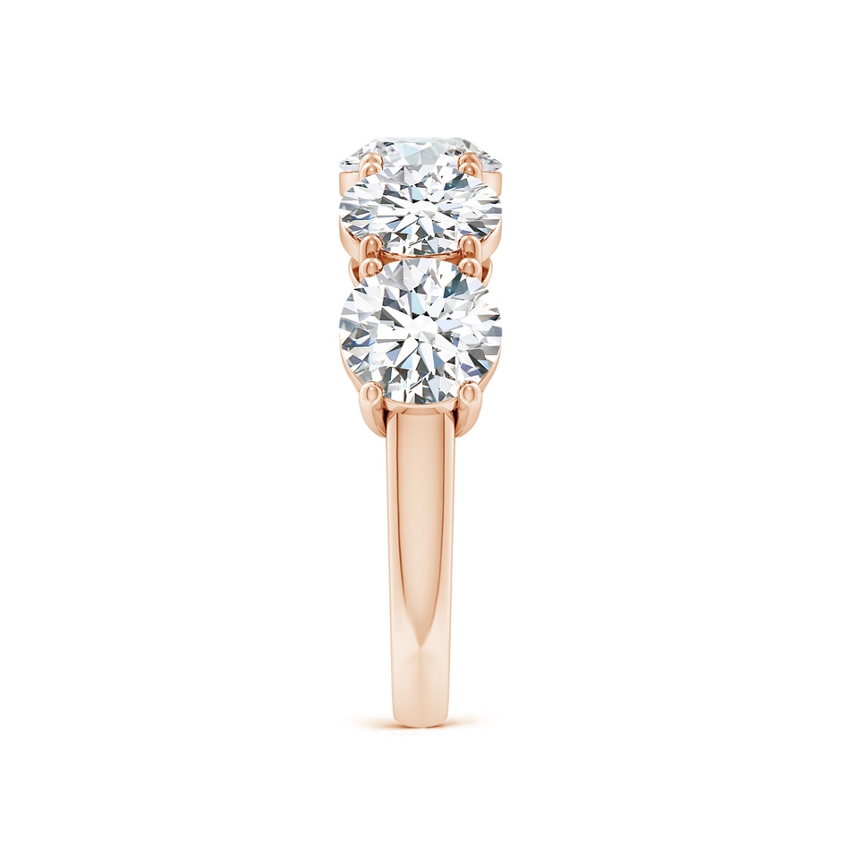 6.5mm FGVS Lab-Grown Round Diamond Five Stone Classic Anniversary Ring in 18K Rose Gold side 299