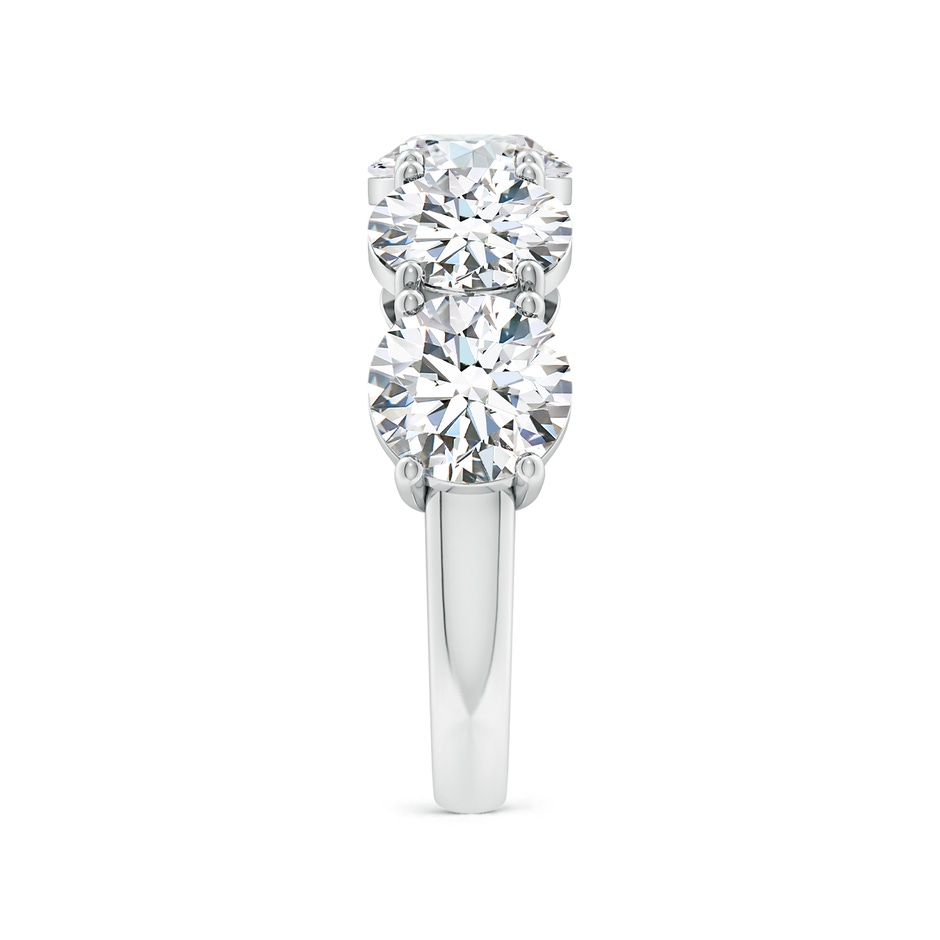 7.4mm FGVS Lab-Grown Round Diamond Five Stone Classic Anniversary Ring in P950 Platinum side 299