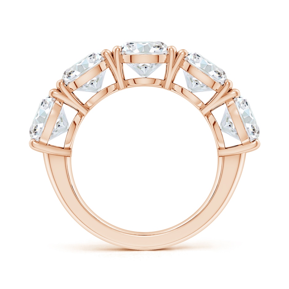 7.4mm FGVS Lab-Grown Round Diamond Five Stone Classic Anniversary Ring in Rose Gold side 199