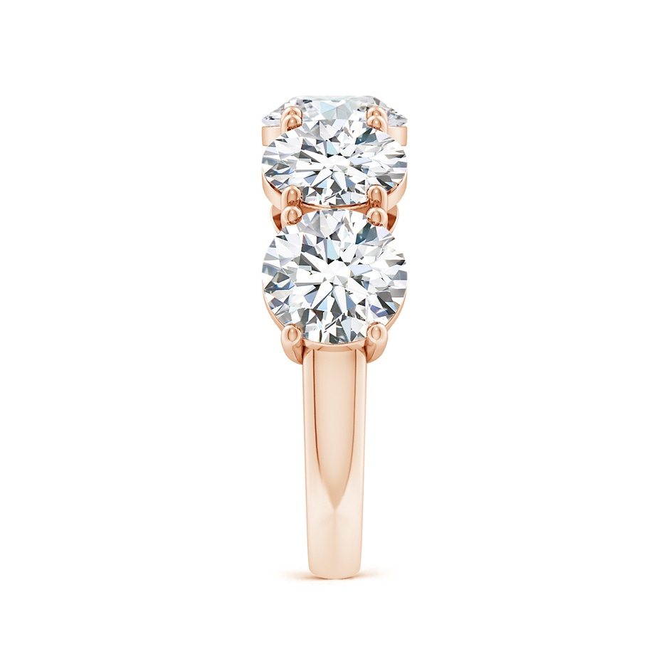 7.4mm FGVS Lab-Grown Round Diamond Five Stone Classic Anniversary Ring in Rose Gold side 299