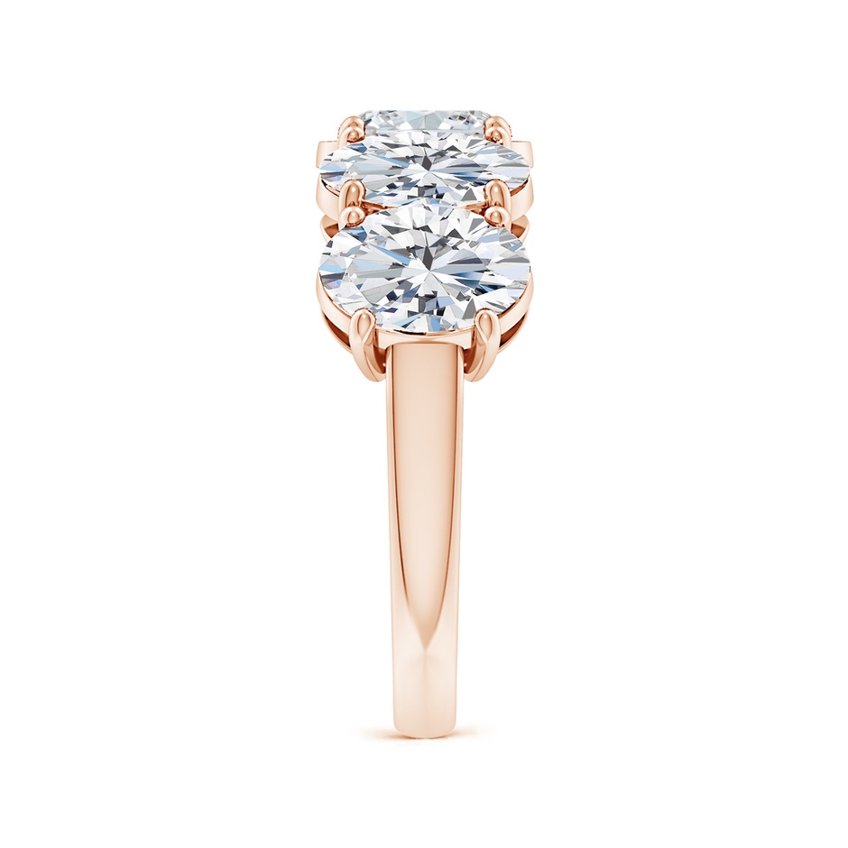 7.7x5.7mm FGVS Lab-Grown Oval Diamond Five Stone Classic Anniversary Ring in Rose Gold side 299