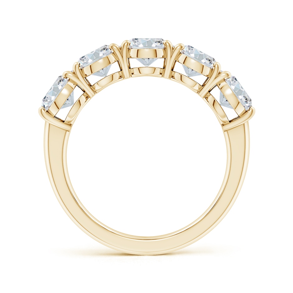 7.7x5.7mm FGVS Lab-Grown Oval Diamond Five Stone Classic Anniversary Ring in Yellow Gold side 199