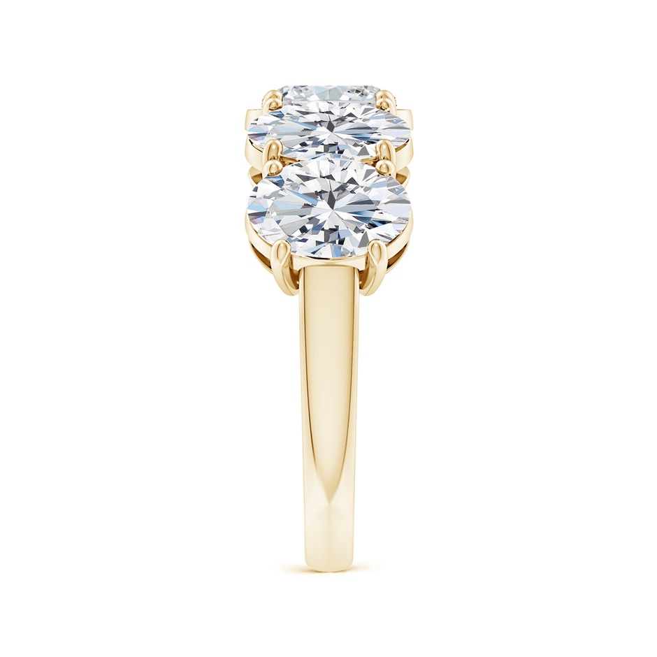 7.7x5.7mm FGVS Lab-Grown Oval Diamond Five Stone Classic Anniversary Ring in Yellow Gold side 299