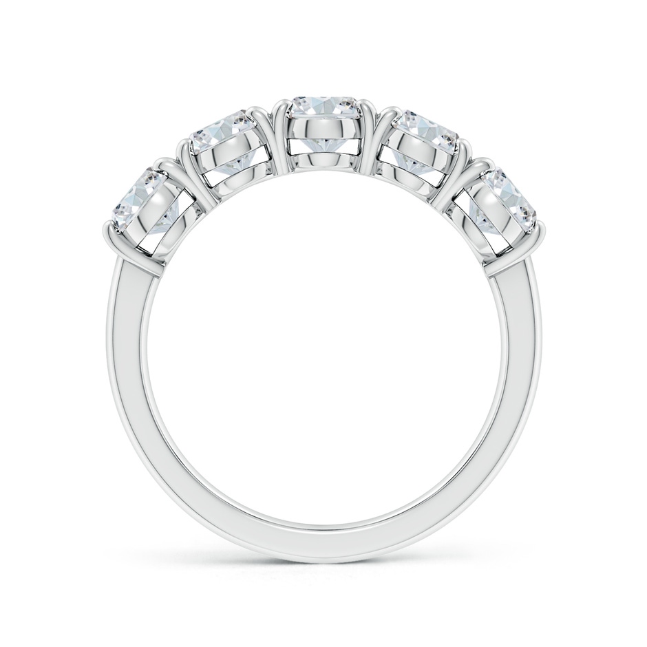 7x5mm FGVS Lab-Grown Oval Diamond Five Stone Classic Anniversary Ring in S999 Silver side 199