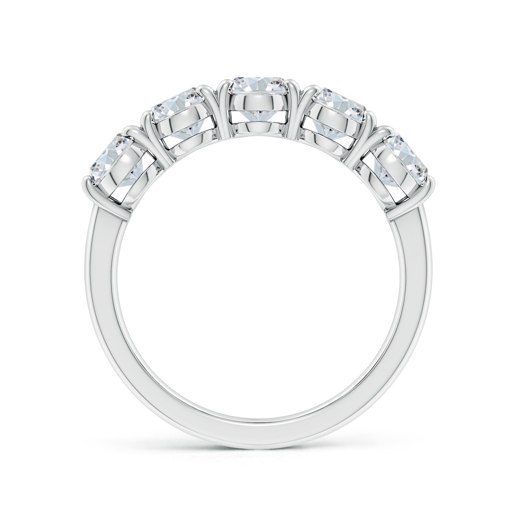 7x5mm FGVS Lab-Grown Oval Diamond Five Stone Classic Anniversary Ring in White Gold Side 199