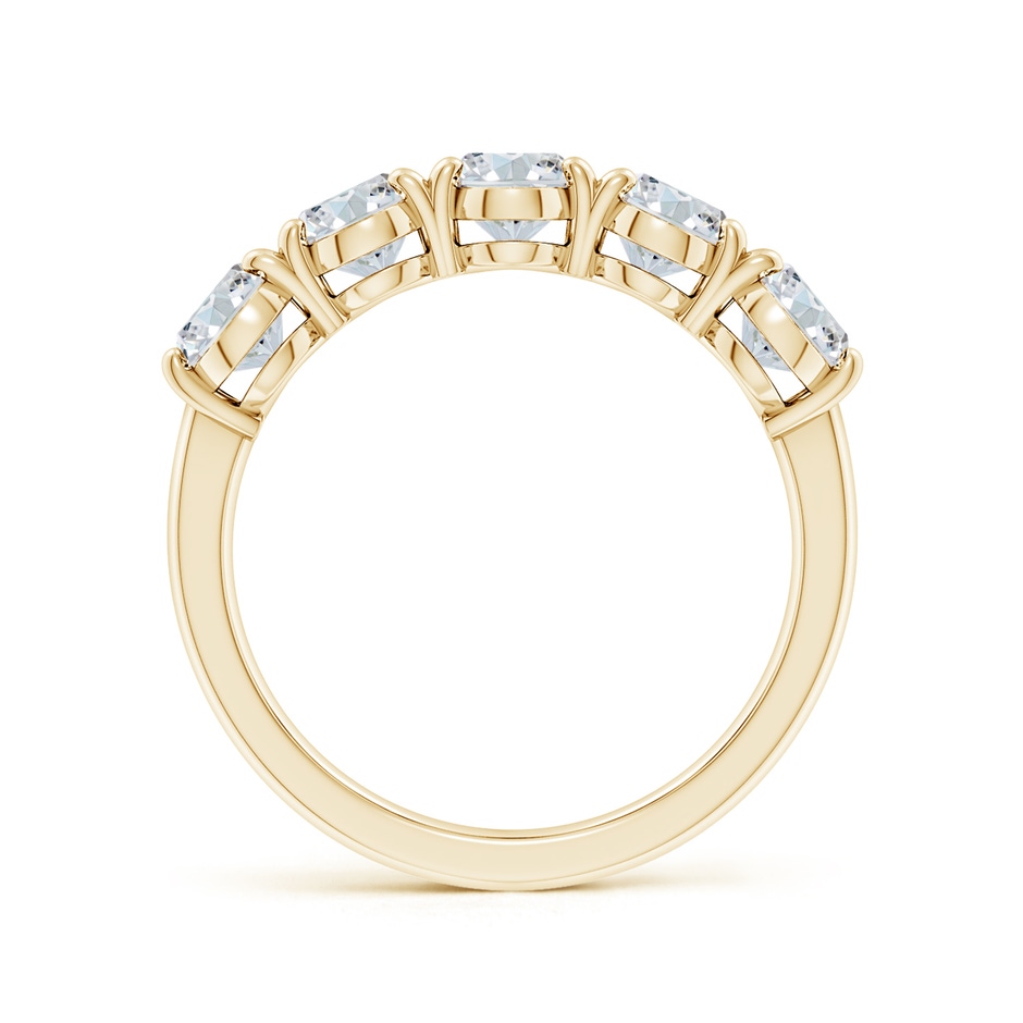 7x5mm FGVS Lab-Grown Oval Diamond Five Stone Classic Anniversary Ring in Yellow Gold side 199
