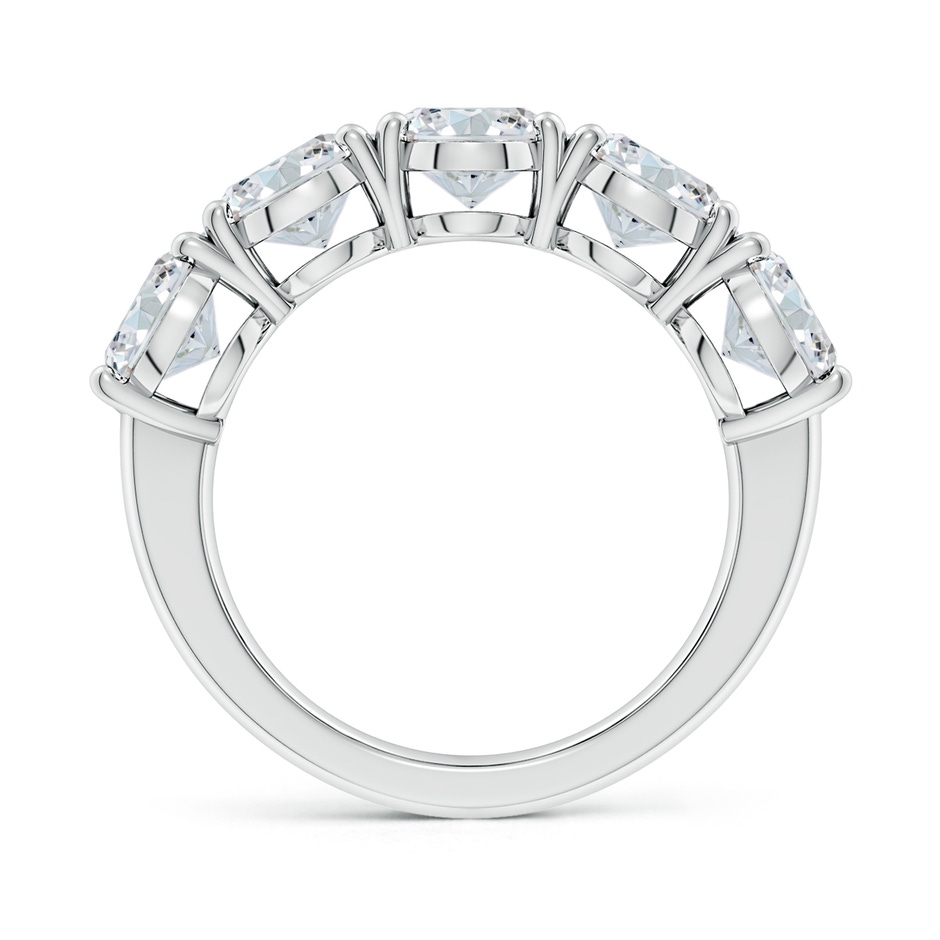 8.5x6.5mm FGVS Lab-Grown Oval Diamond Five Stone Classic Anniversary Ring in P950 Platinum side 199