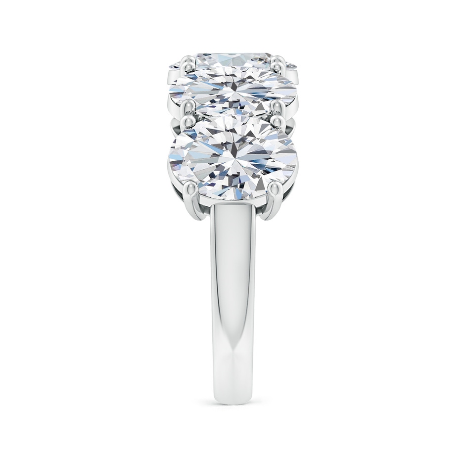 8.5x6.5mm FGVS Lab-Grown Oval Diamond Five Stone Classic Anniversary Ring in P950 Platinum side 299