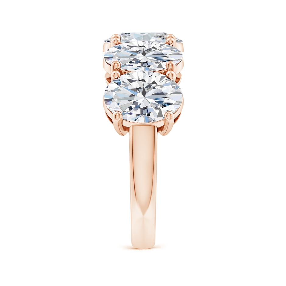 8.5x6.5mm FGVS Lab-Grown Oval Diamond Five Stone Classic Anniversary Ring in Rose Gold side 299