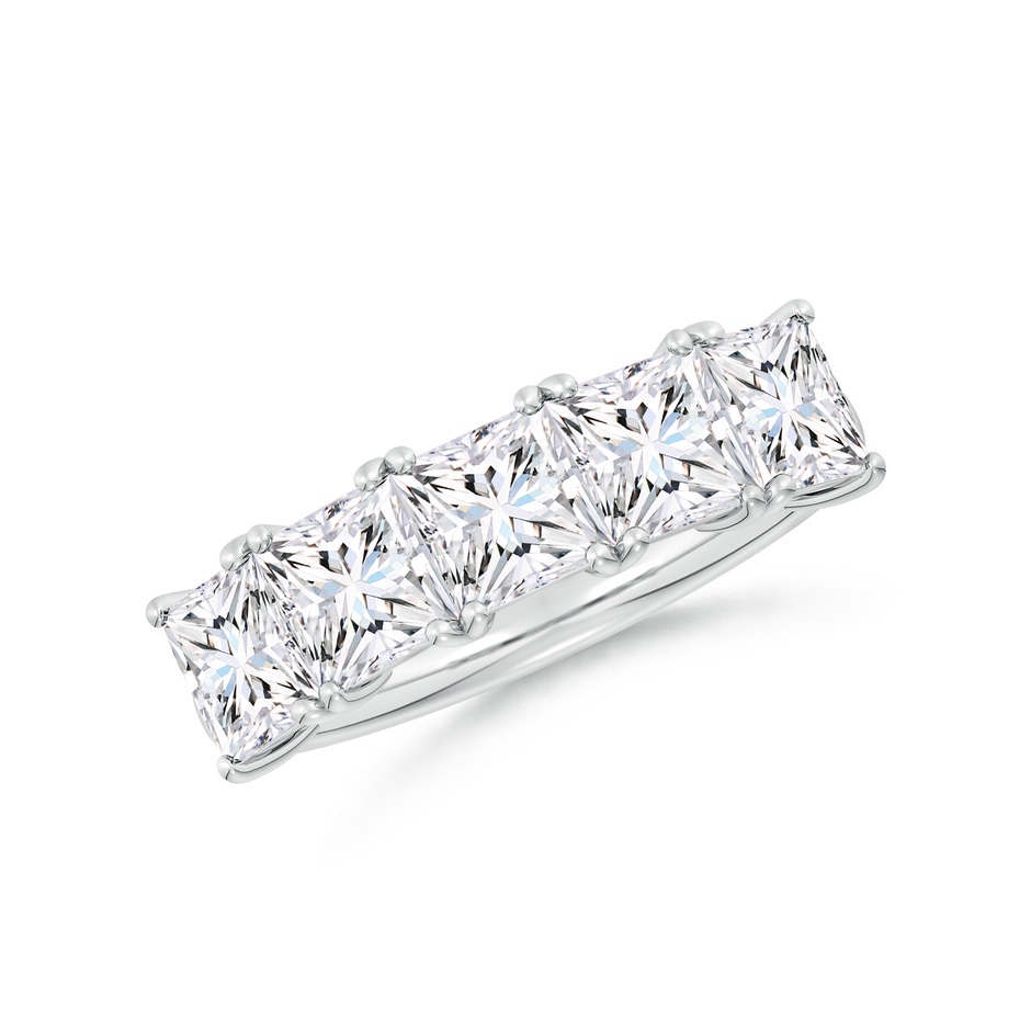 5mm FGVS Lab-Grown Princess-Cut Diamond Five Stone Classic Anniversary Band in P950 Platinum 