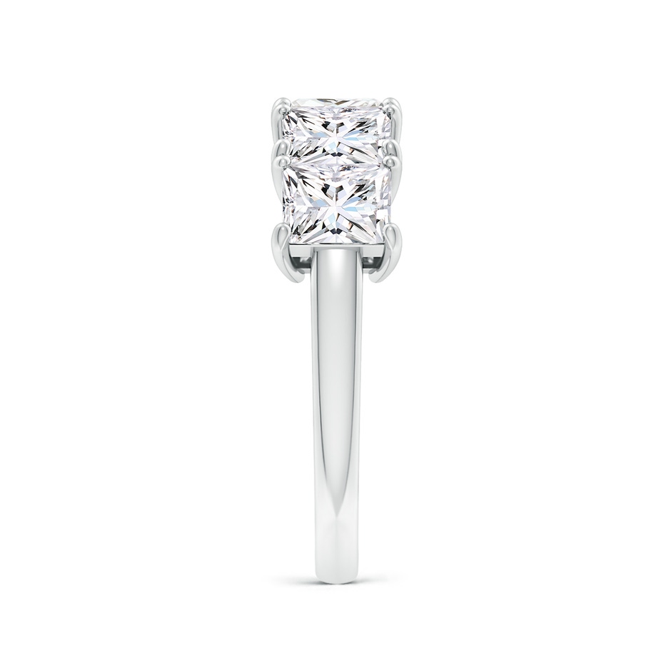 5mm FGVS Lab-Grown Princess-Cut Diamond Five Stone Classic Anniversary Band in P950 Platinum side 299