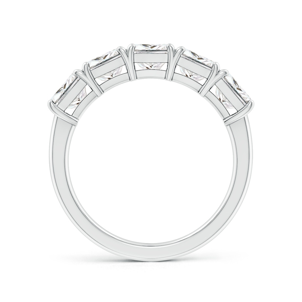 5mm FGVS Lab-Grown Princess-Cut Diamond Five Stone Classic Anniversary Band in White Gold Side 199
