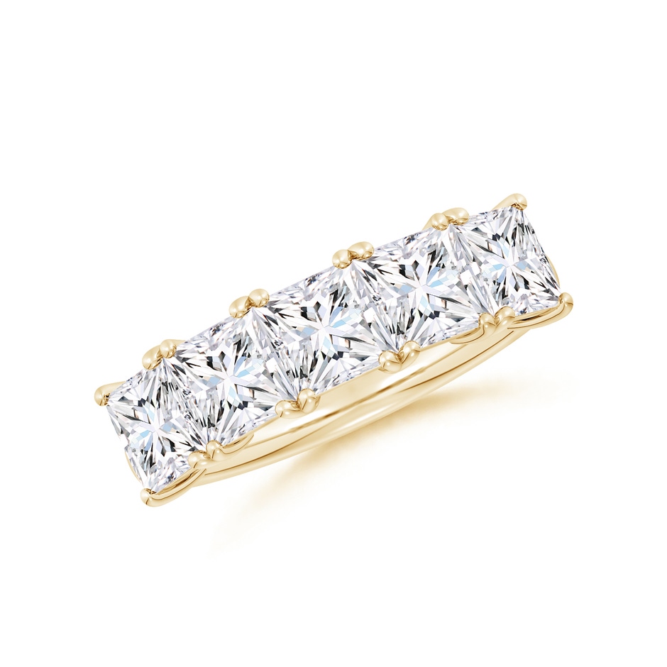 5mm FGVS Lab-Grown Princess-Cut Diamond Five Stone Classic Anniversary Band in Yellow Gold 