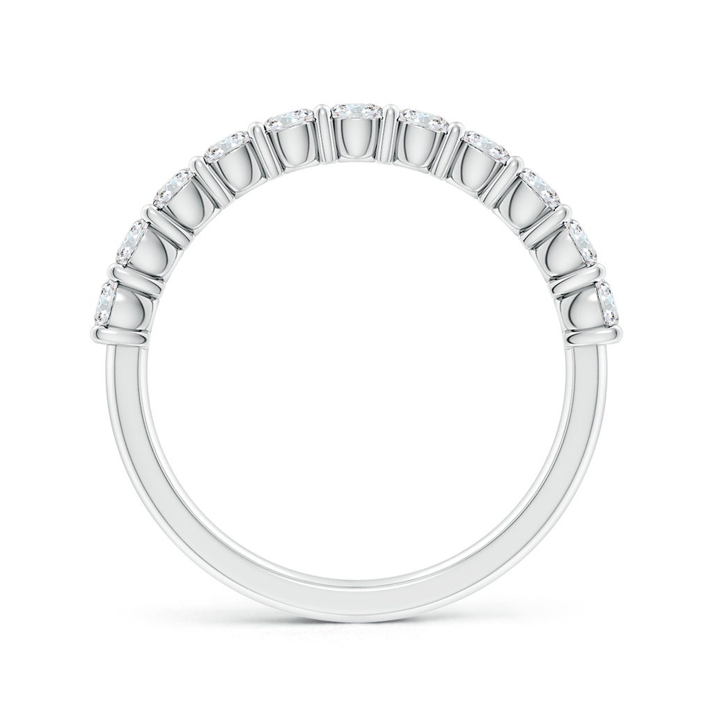 2.75mm FGVS Lab-Grown Prong-Set Round Diamond Half Eternity Wedding Ring in White Gold Side 199