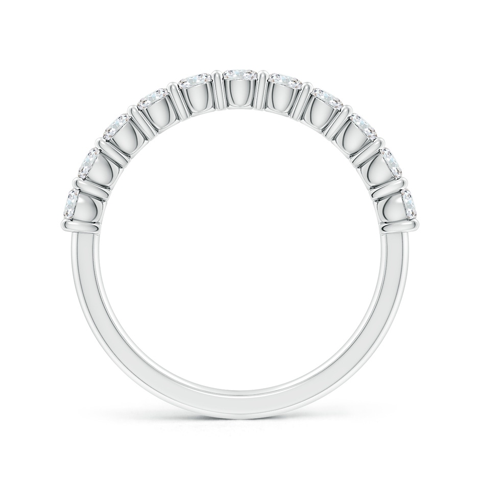 2.75mm FGVS Lab-Grown Prong-Set Round Diamond Half Eternity Wedding Ring in White Gold Side 199