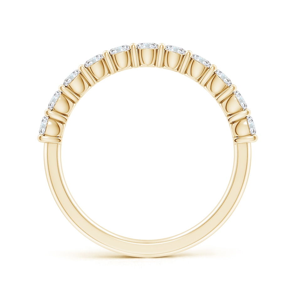 2.75mm FGVS Lab-Grown Prong-Set Round Diamond Half Eternity Wedding Ring in Yellow Gold side 199