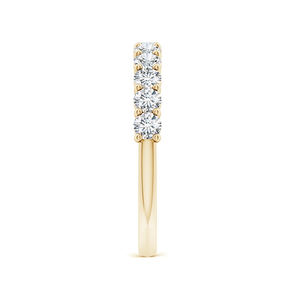 2.75mm FGVS Lab-Grown Prong-Set Round Diamond Half Eternity Wedding Ring in Yellow Gold side 299