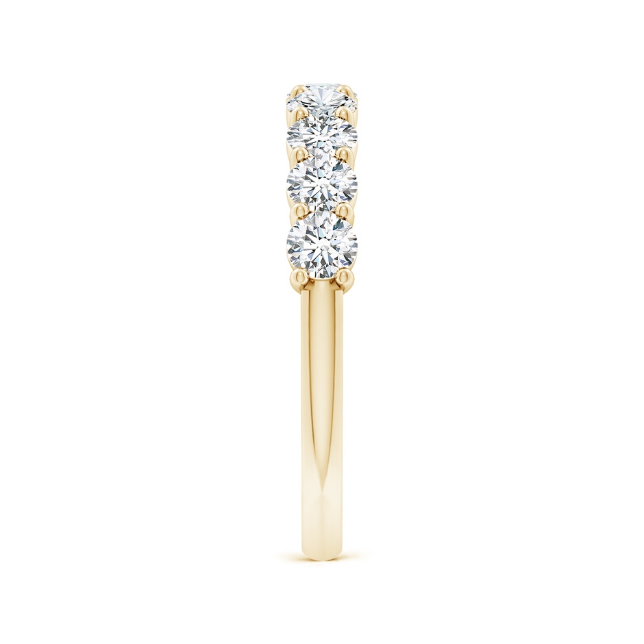 3.2mm FGVS Lab-Grown Prong-Set Round Diamond Half Eternity Wedding Ring in 18K Yellow Gold side 299