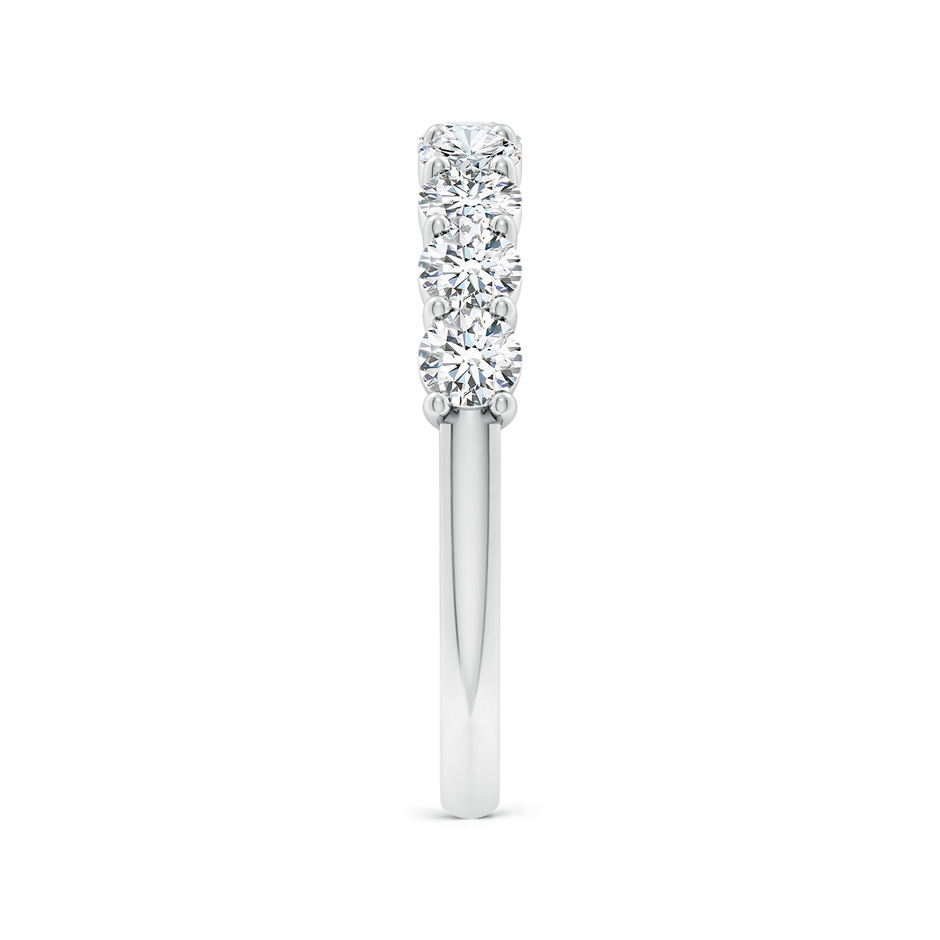 3.2mm FGVS Lab-Grown Prong-Set Round Diamond Half Eternity Wedding Ring in S999 Silver side 299