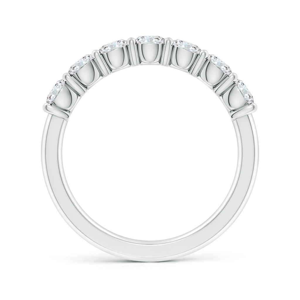 3.6mm FGVS Lab-Grown Prong-Set Round Diamond Half Eternity Wedding Ring in White Gold - side 199