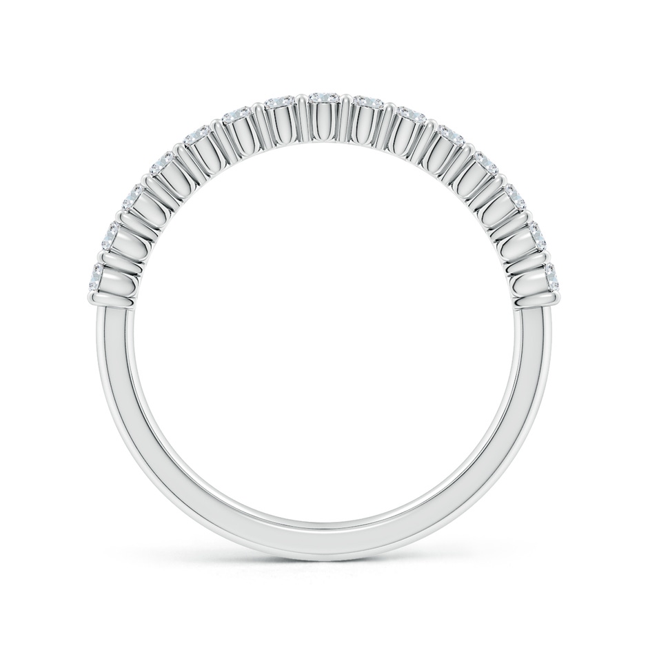 3x2mm FGVS Lab-Grown Prong-Set Oval Diamond Half Eternity Wedding Ring in P950 Platinum side 199