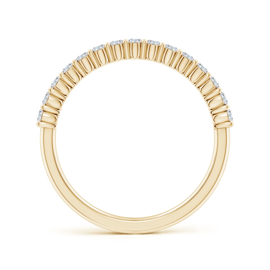 3x2mm FGVS Lab-Grown Prong-Set Oval Diamond Half Eternity Wedding Ring in Yellow Gold - side 199