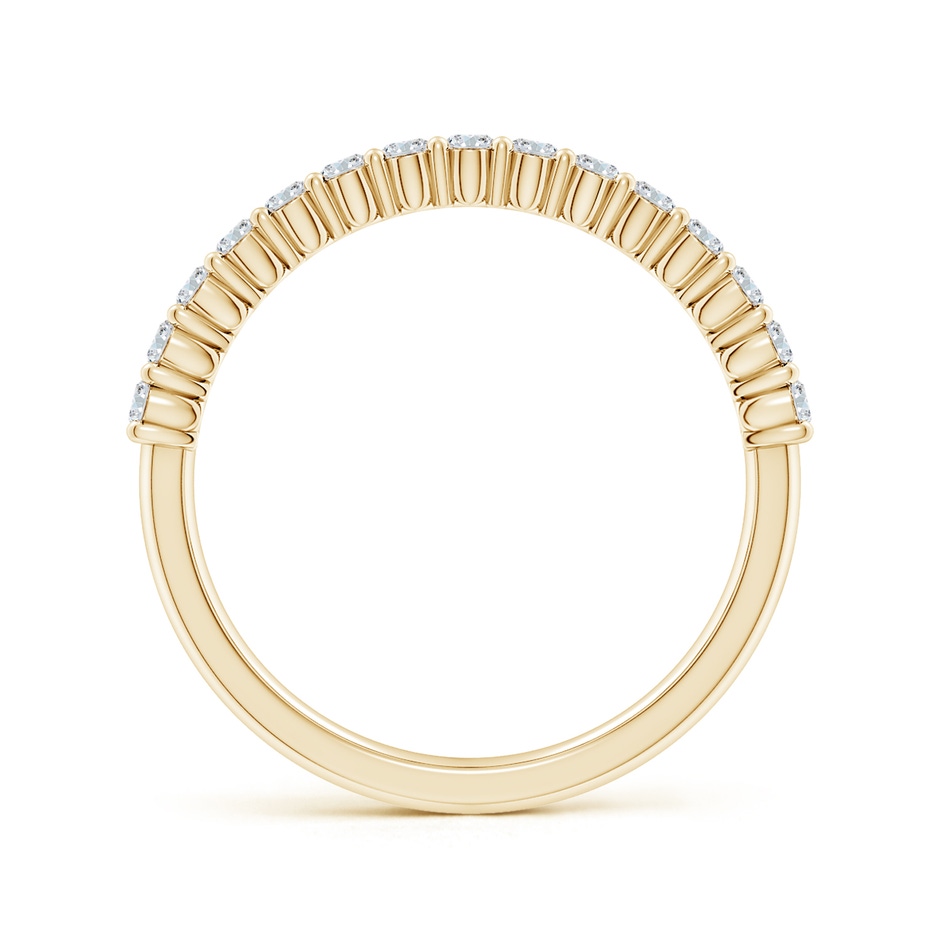 3x2mm FGVS Lab-Grown Prong-Set Oval Diamond Half Eternity Wedding Ring in Yellow Gold side 199