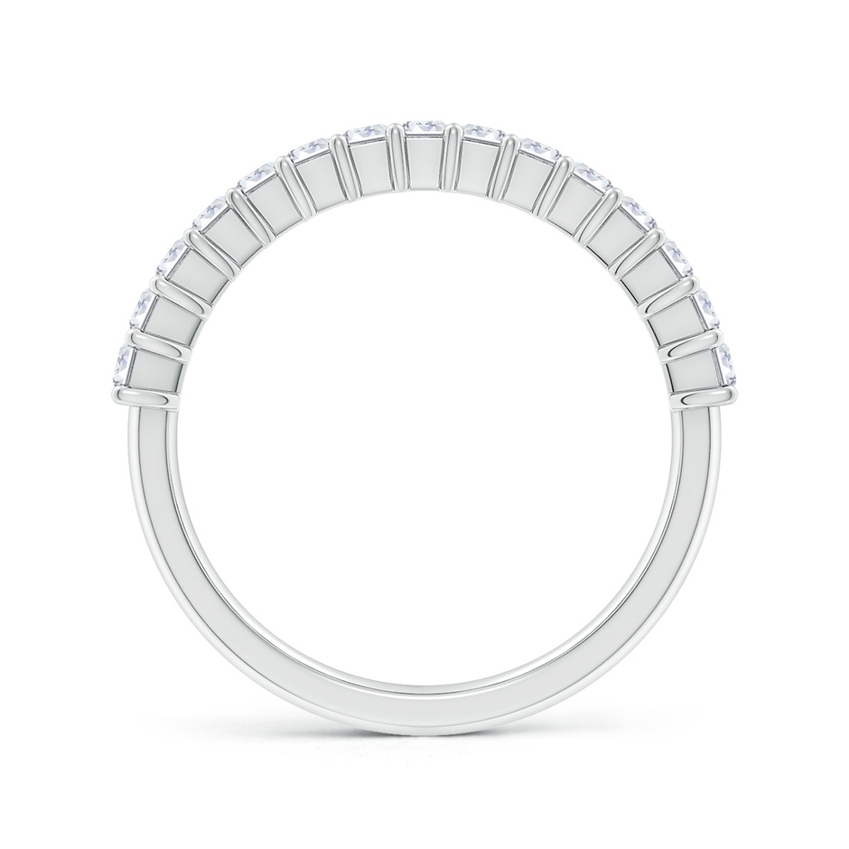 3x2mm FGVS Lab-Grown Prong-Set Emerald-Cut Diamond Half Eternity Wedding Ring in S999 Silver side 199
