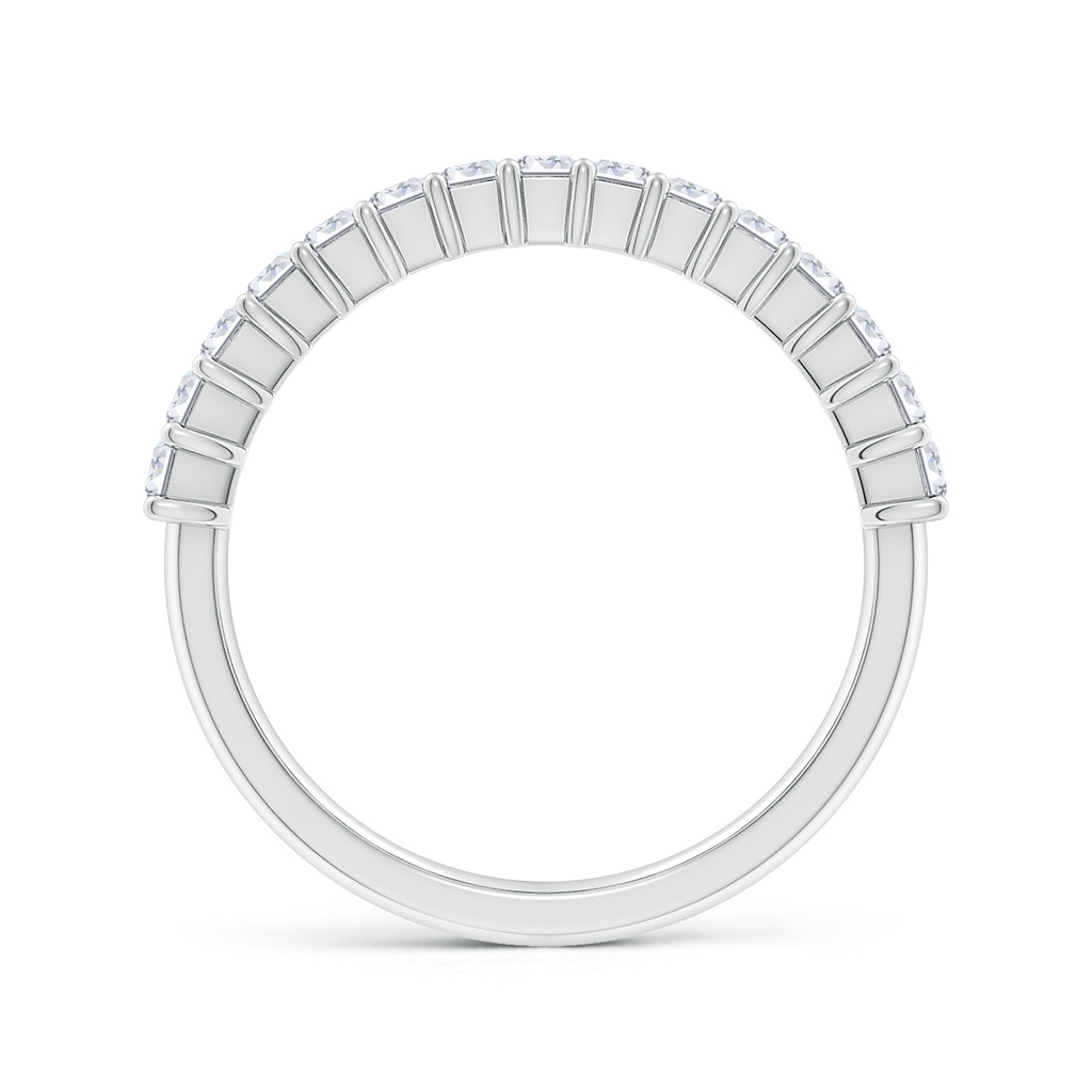 3x2mm FGVS Lab-Grown Prong-Set Emerald-Cut Diamond Half Eternity Wedding Ring in White Gold Side 199