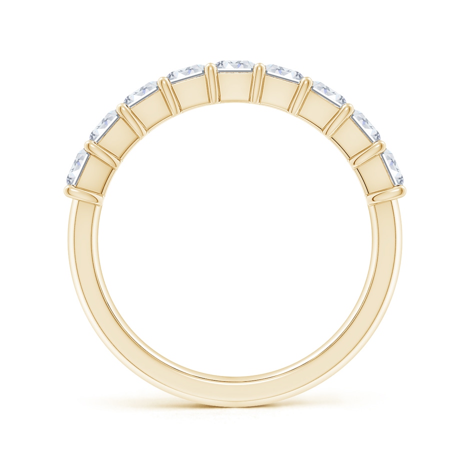 4x3mm FGVS Lab-Grown Prong-Set Emerald-Cut Diamond Half Eternity Wedding Ring in 18K Yellow Gold side 199