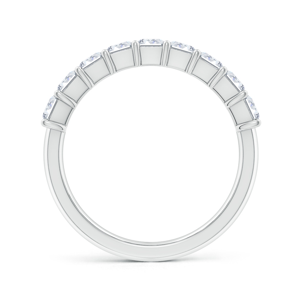 4x3mm FGVS Lab-Grown Prong-Set Emerald-Cut Diamond Half Eternity Wedding Ring in White Gold - side 199