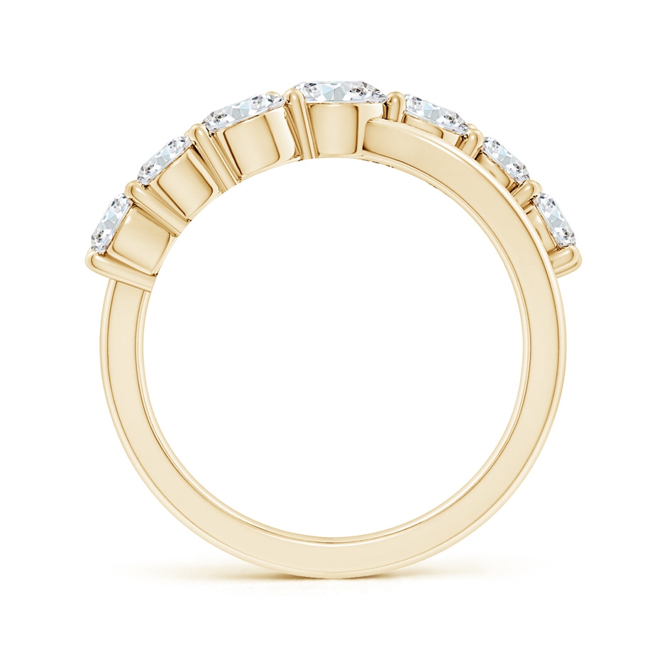 4.5mm FGVS Lab-Grown Graduated Round Diamond Broad Fashion Ring in 18K Yellow Gold side 199