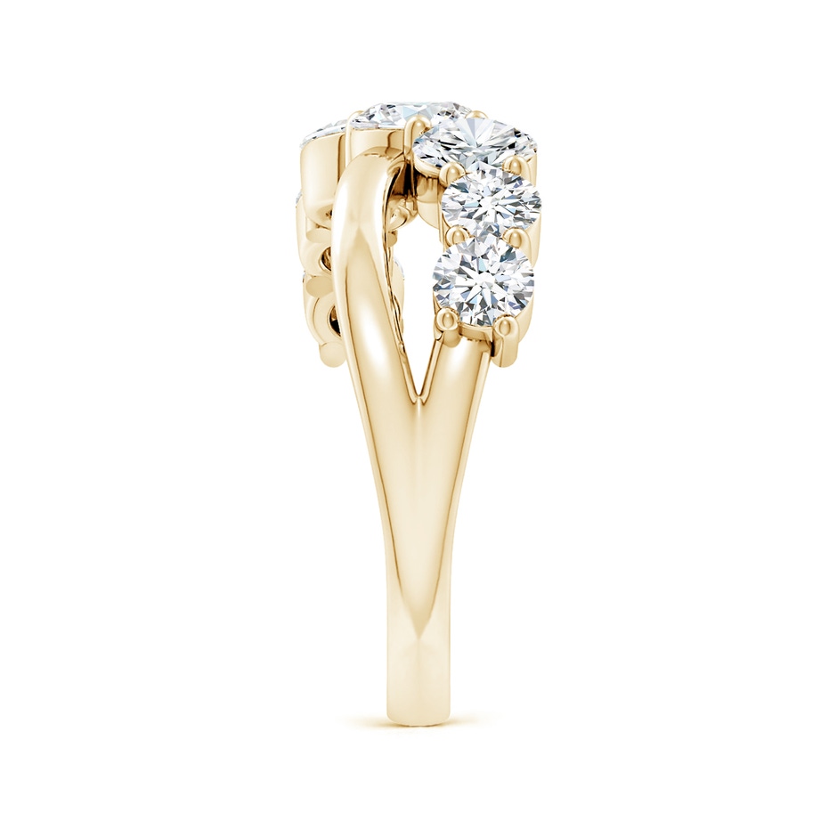 4.5mm FGVS Lab-Grown Graduated Round Diamond Broad Fashion Ring in 18K Yellow Gold side 299