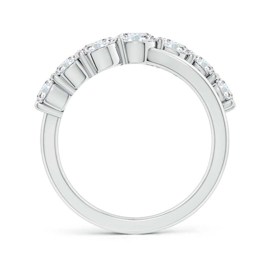 4.5mm FGVS Lab-Grown Graduated Round Diamond Broad Fashion Ring in S999 Silver side 199