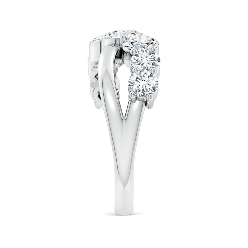 4.5mm FGVS Lab-Grown Graduated Round Diamond Broad Fashion Ring in S999 Silver side 299