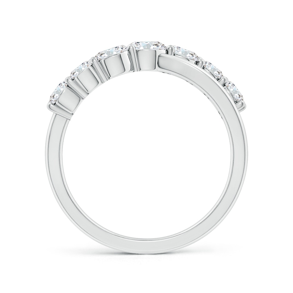 4mm FGVS Lab-Grown Graduated Round Diamond Broad Fashion Ring in S999 Silver side 199