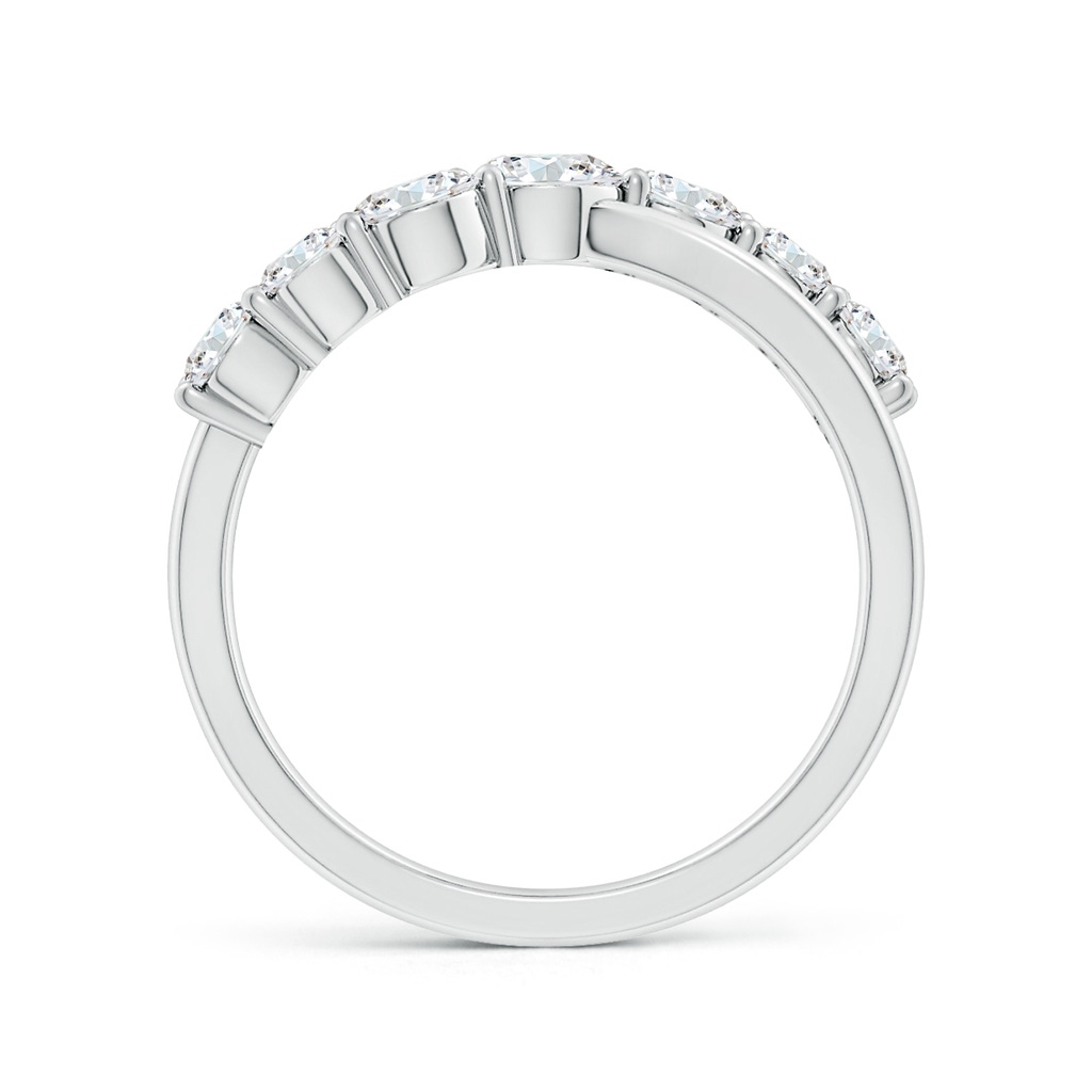 4mm FGVS Lab-Grown Graduated Round Diamond Broad Fashion Ring in White Gold Side 199