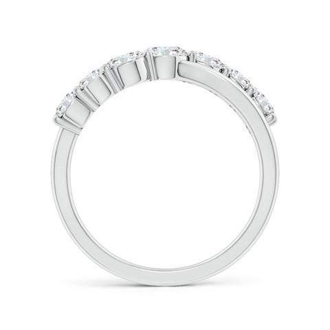 4mm FGVS Lab-Grown Graduated Round Diamond Broad Fashion Ring in White Gold