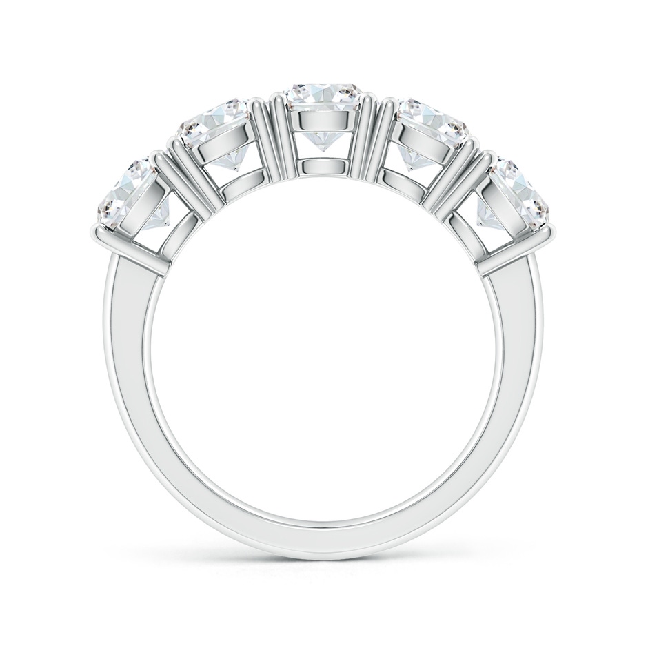 5.5mm FGVS Lab-Grown Prong-Set Round Diamond Five Stone Wedding Ring in White Gold side 199