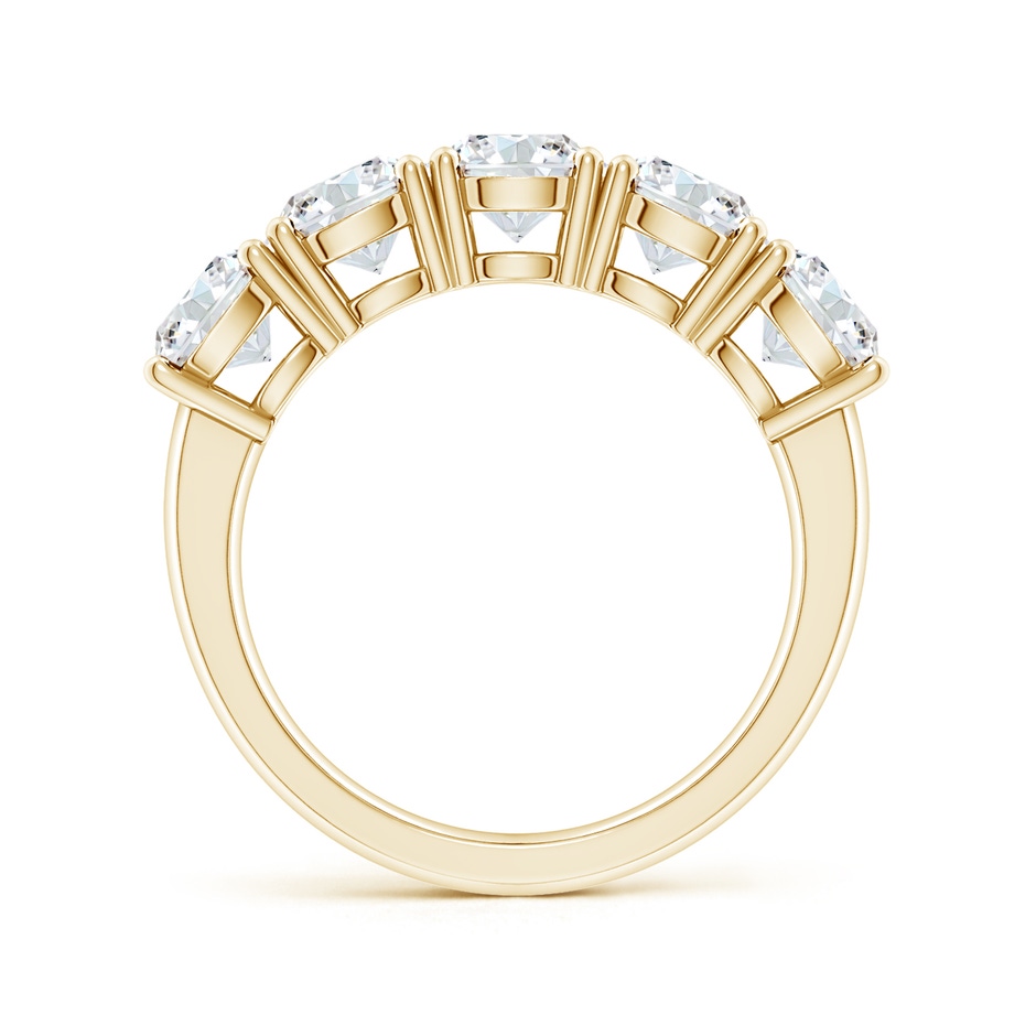 5.5mm FGVS Lab-Grown Prong-Set Round Diamond Five Stone Wedding Ring in Yellow Gold side 199