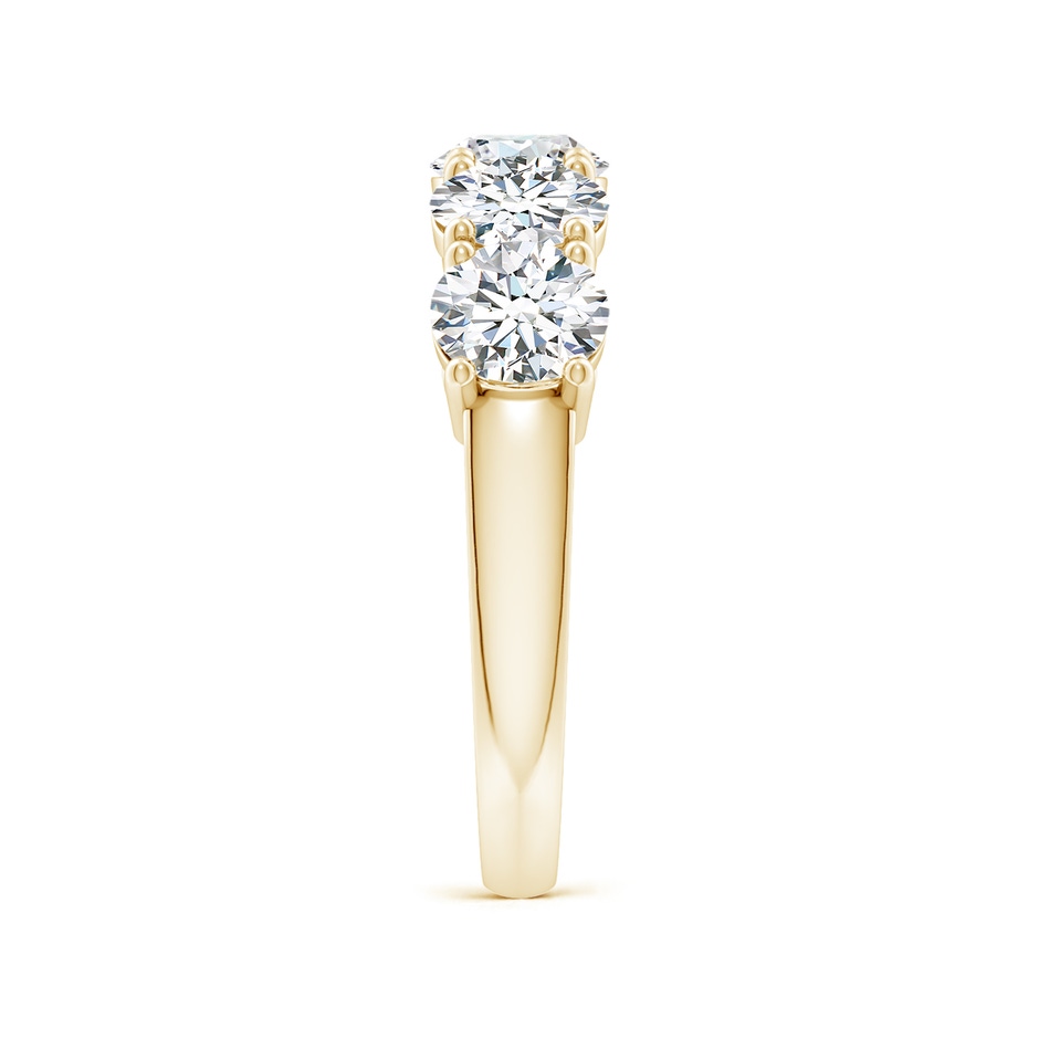 5.5mm FGVS Lab-Grown Prong-Set Round Diamond Five Stone Wedding Ring in Yellow Gold side 299